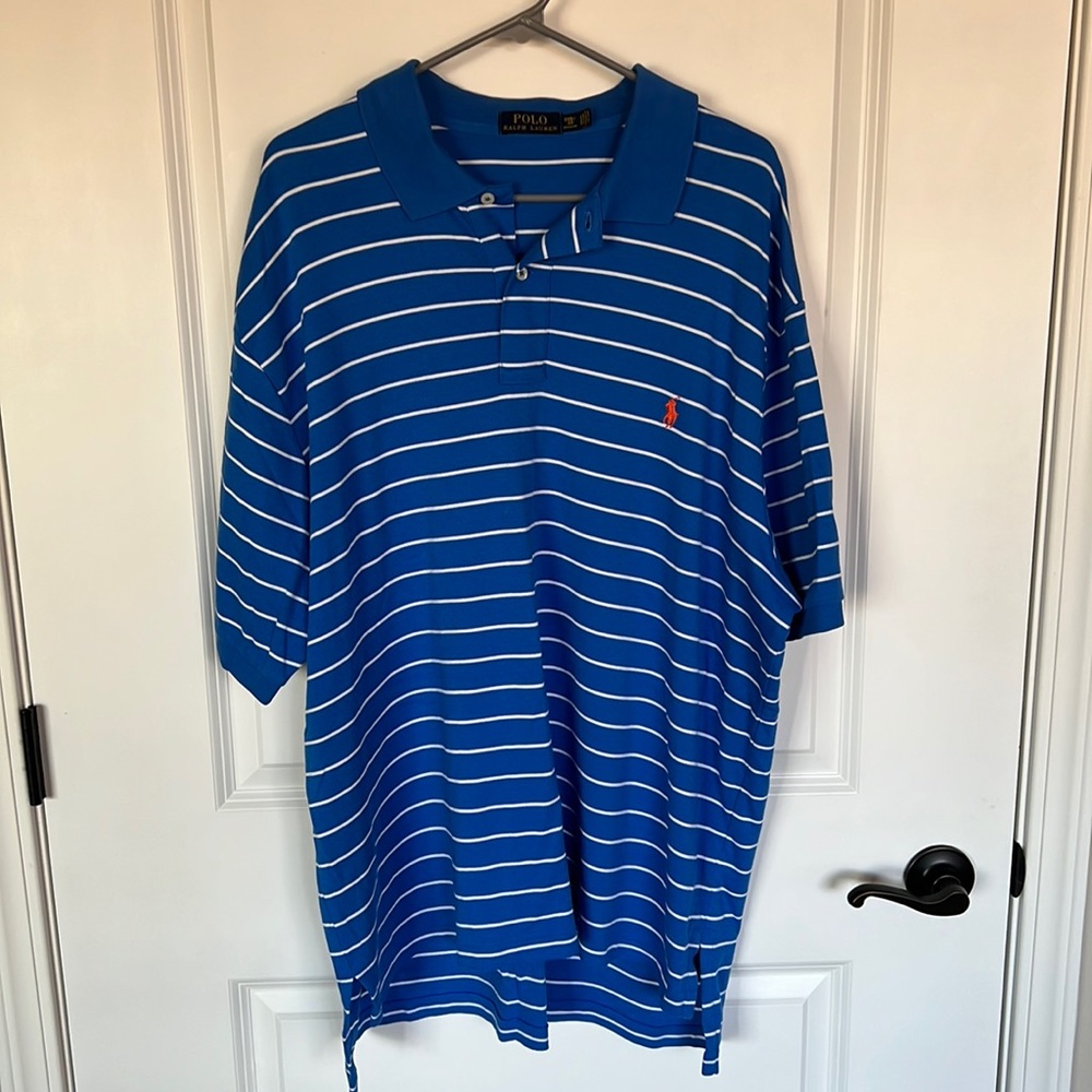 POLO Ralph Lauren Royal Blue Striped Polo.